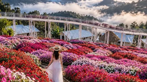 🌸☁️ Yingyong Flower Garden, Mon Jam, Chiang Mai Province ⛰️💗 — traveler post in Chiang Mai