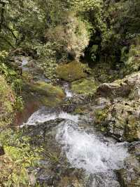 Crossing a waterfall 