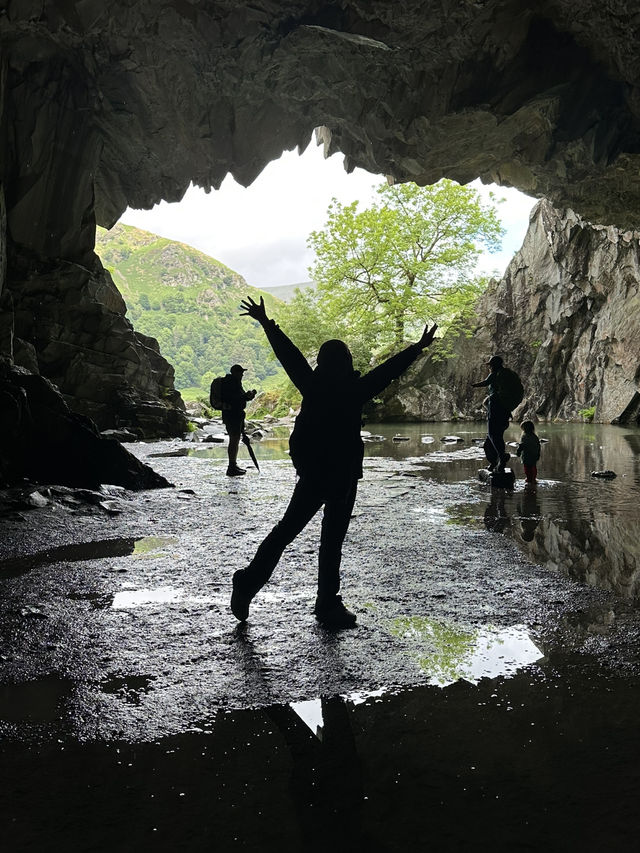 Explore the Rydal Cave in Ambleside, Lake District, UK