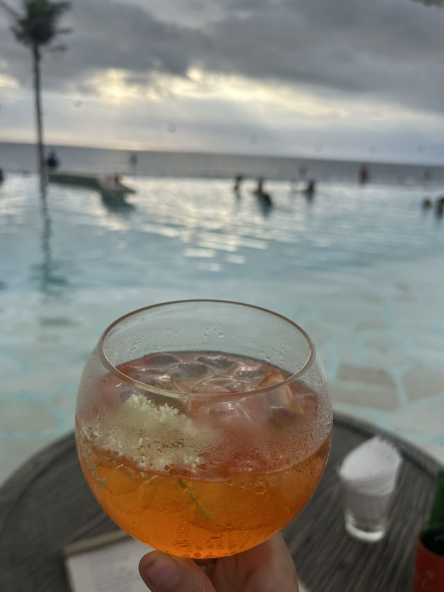 With view on the ocean spritz