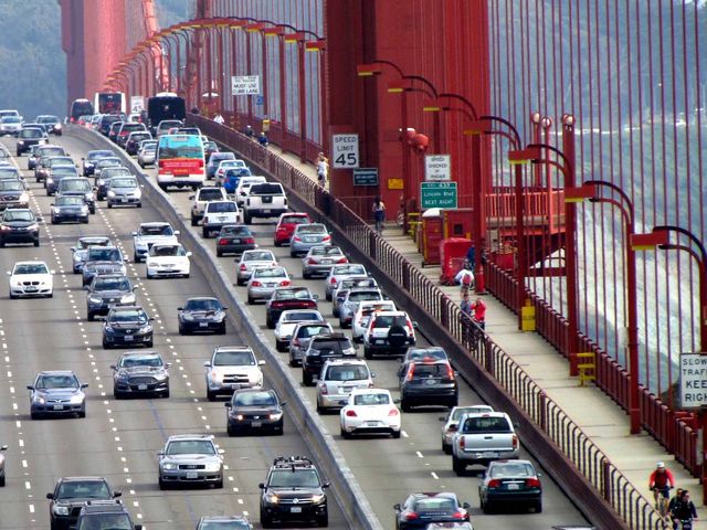 Appreciating the Golden Gate Bridge.