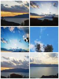 日落美景，冬日峽灣