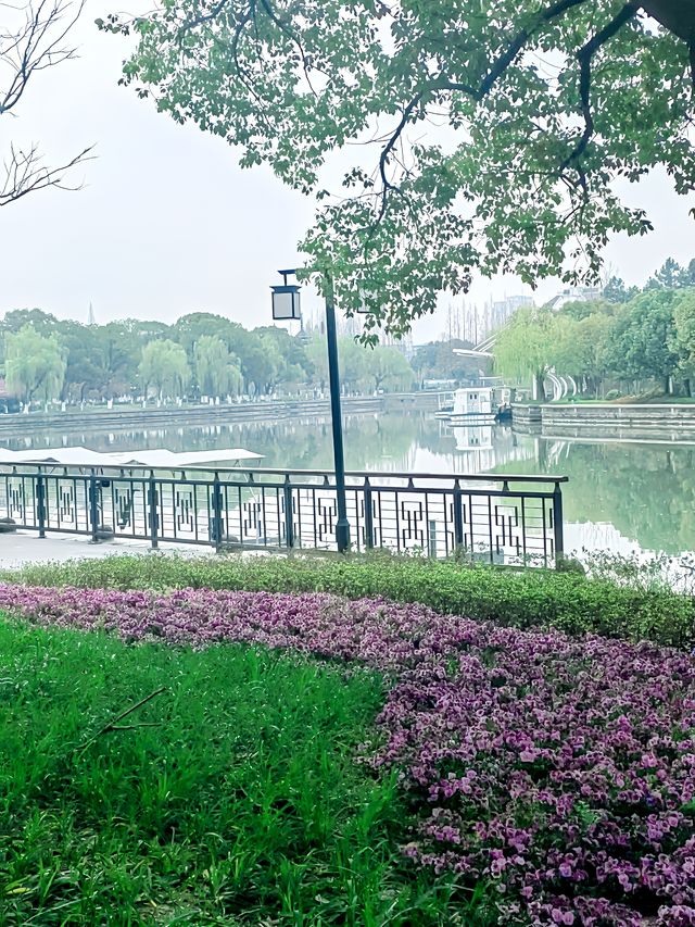 京杭大運河流過嘉興，織成一條華麗的彩帶