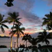 "Sunset Serenade at Kahanamokou Beach"