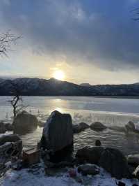 北海道雪景野泉|天鵝湖裡泡溫泉！！