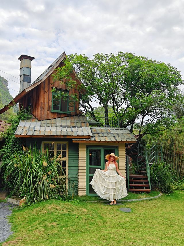 為了這個山景小屋，專門飛了一趟陽朔