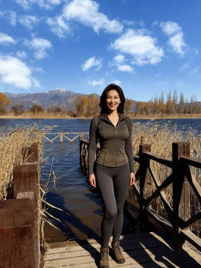 Really in Beijing!!! The golden reed marsh is as beautiful as an animation!