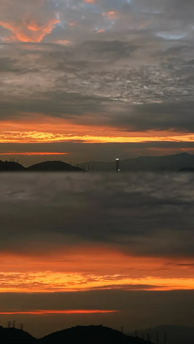 11.24福州實況 彩虹與朝霞的夢幻同框 11.24福州實況 彩虹與朝霞的夢幻同框