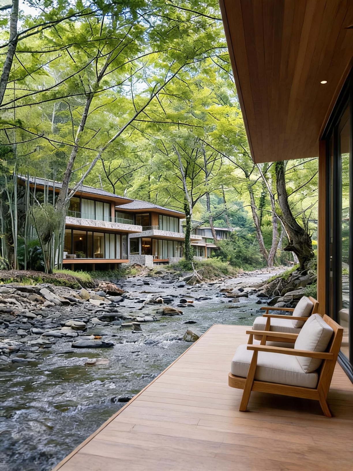 Hide away in the 22℃ green valley for a relaxing creek hike and rafting experience