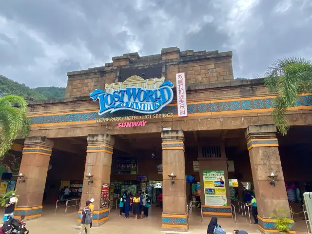 Water theme park with hot spring