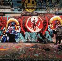 Beautiful arts work in the tunnel 