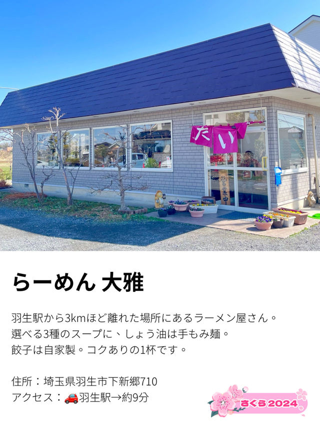 【らーめん大雅/埼玉県】風味とコクありスープで食べ応えあり