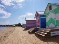 Colourful bathing boxes in Australia