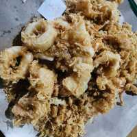 Fried seafood famous in Terengganu