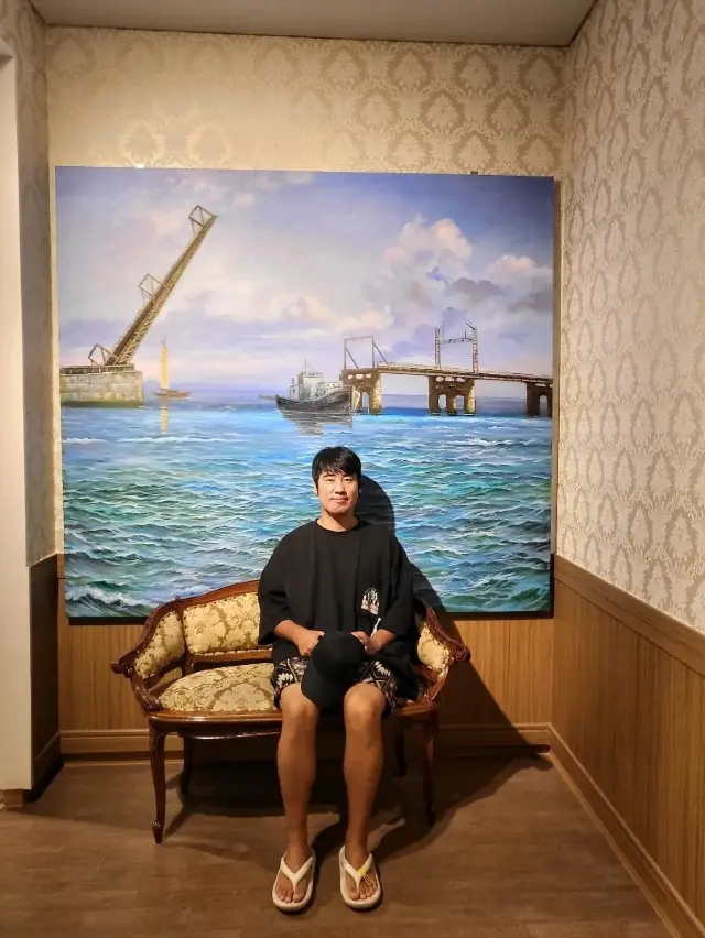 充滿懷舊氛圍拍照區的釜山博物館