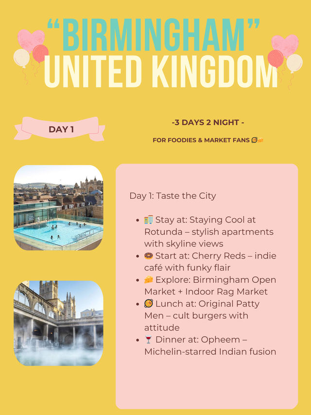 📍Birmingham 3-days itinerary 