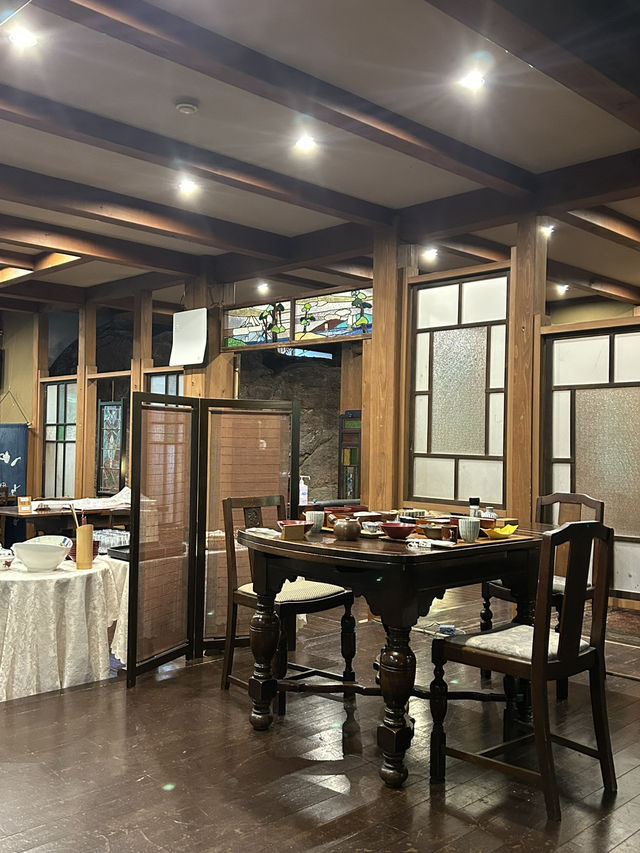 【大分県・日田】山荘天水の朝ごはんと家族風呂かま湯