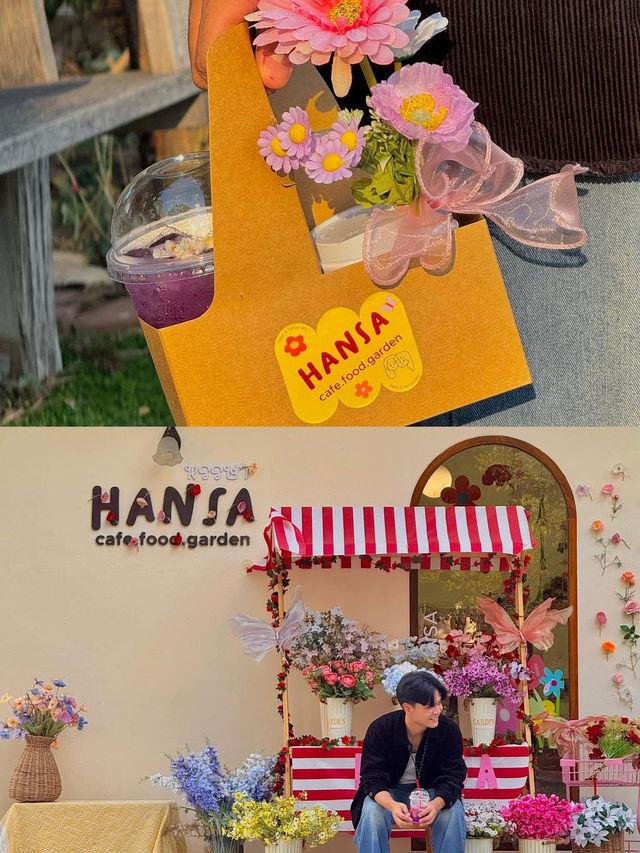 คาเฟ่ดอกไม้และร้านอาหารฟีลครอบครัวในสวน 🌸🌷