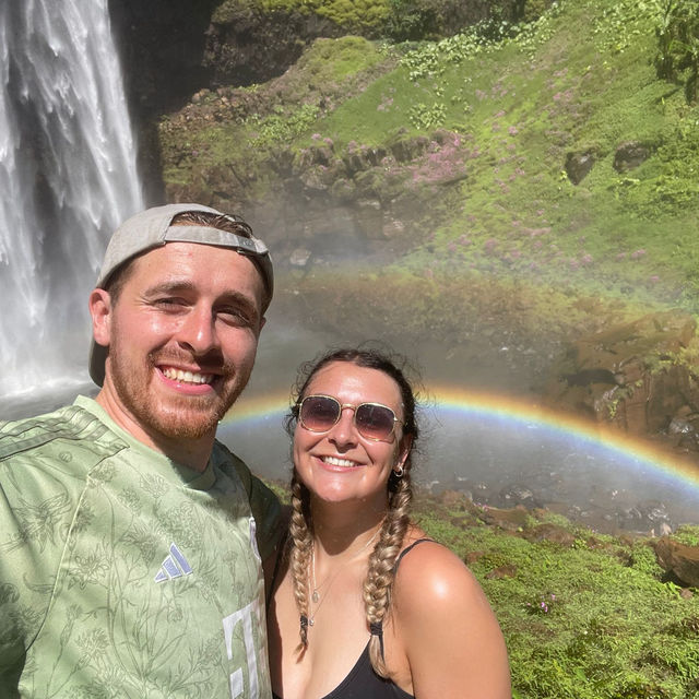 Waterfalls and rainbows 