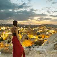 🌅Sunset over GOROME, Cappadocia!😍🌄