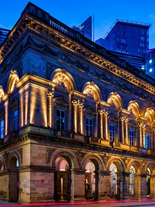 The 19th century Free Trade Hall, now a fashionable hotel in Manchester✨