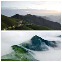 山巒雲繞，武功山