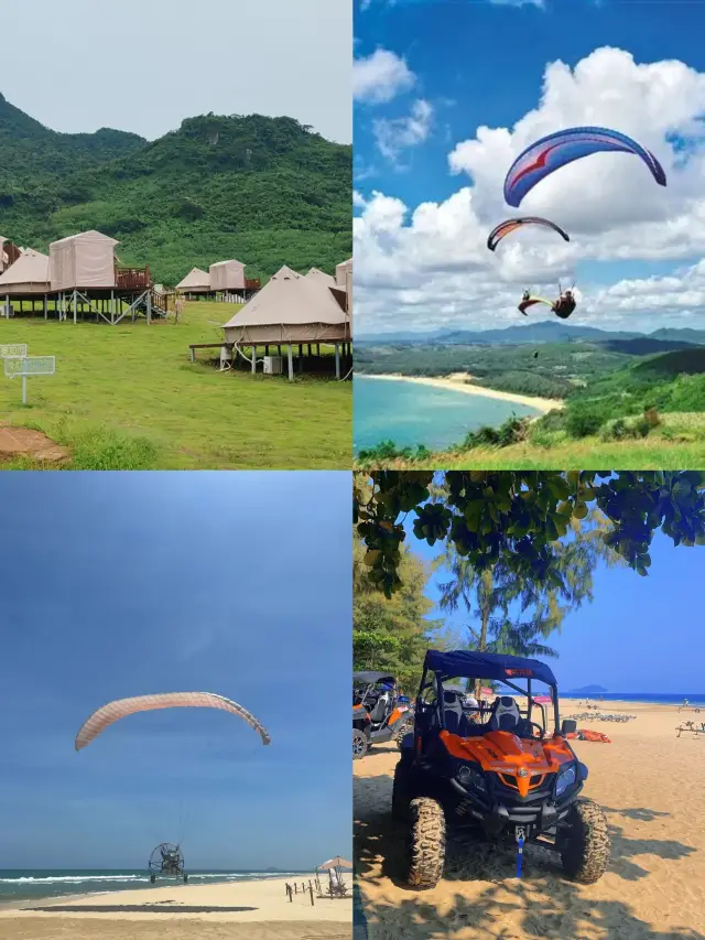 My first paragliding experience in Wanning: a journey of freedom in the blue sky!