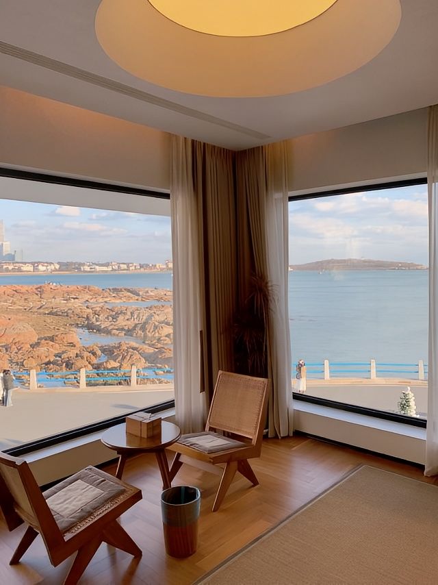 青島！！獨棟海景名宿！睡在大海上浪漫哭了！