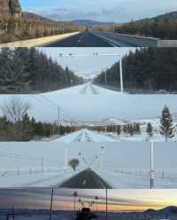 來烏蘭布統看雪了