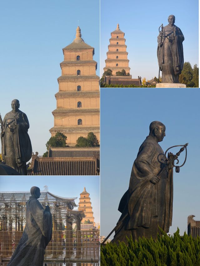 深秋初冬的西安大雁塔半日遊也太愜意了吧！