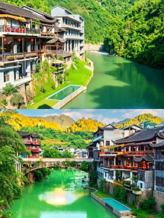 龍山望江楼｜湘西の川辺でスローライフを満喫、古い村の秘境をこっそりと