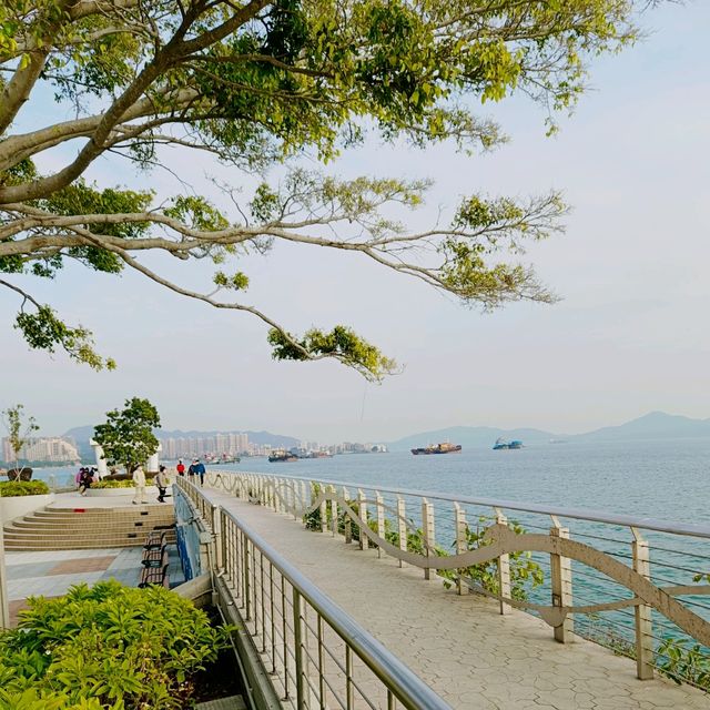 屯門海濱花園到屯門碼頭，散步，遛達，閒逛一流！