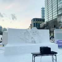 札幌　札幌観光　2023さっぽろ雪まつり　さっぽろテレビ塔とのコラボが素晴らしい