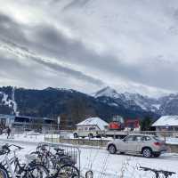 Garmisch PartenkirchenからZugspitzeまでの登山列車の車窓から