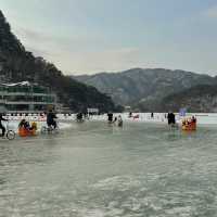 겨울여행 최고핫플 오리썰매, 포천 산정호수 🐥🛷✨