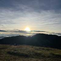 Watching the sunrise at Mt. Yangbew 