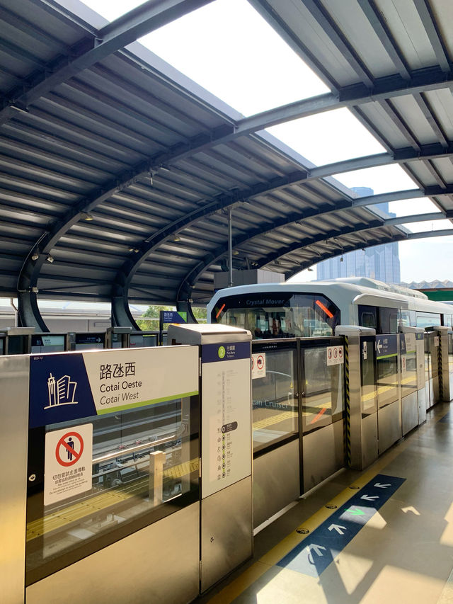マカオ　マカオ観光　 マカオLRT Cotai Oeste駅は綺麗で快適！
