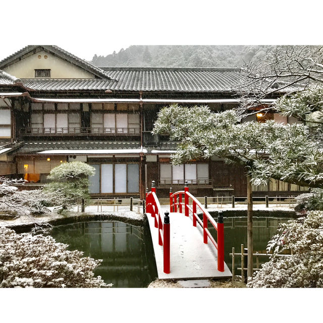 🇯🇵오사카 눈 오는 Amami Onsen Nanten-en