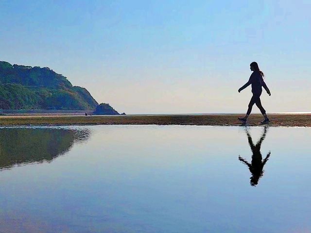 香川父母之濱 同時擁有夕陽百選與天空之鏡！