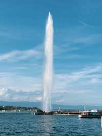 【スイス】ジュネーブ🇨🇭街の象徴、大噴水