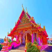 อุโบสถสีชมพู วัดเพลง นนทบุรี