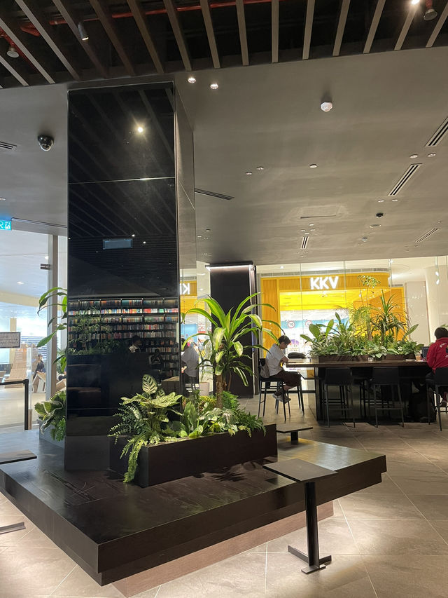 Have a cozy cafe space while enjoy the books paradise 
