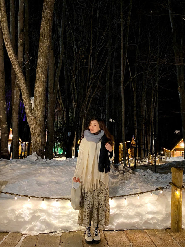 北海道富良野⛄️雪國森林精靈露台
