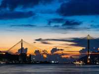 Vermillion Ribbons on Concrete Shores