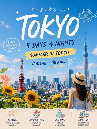 東京5日4夜夏日遊（8月–9月）好玩過你想像。