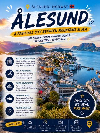 🇳🇴 Ålesund Surprised Me — A Fairytale City Surrounded by Fjords✨