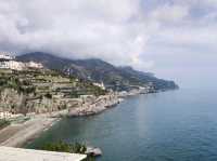 Walking from Minori to Amalfi along the coast 