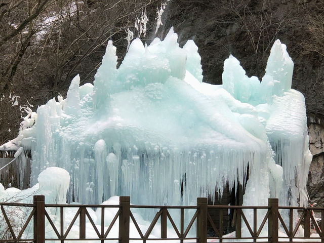 不看雪看太白山冰瀑布也可以