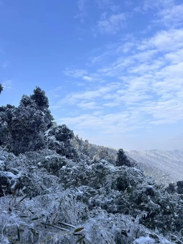 A trip to Chenzhou, spending the winter wonderland with the rime and snow scenery