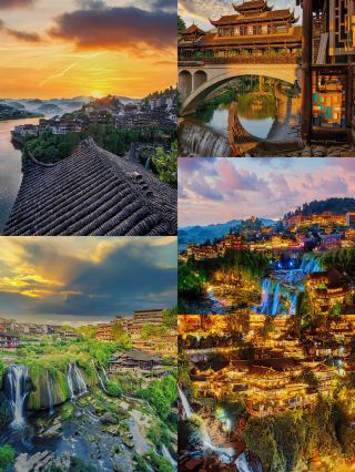 Furong Town "A Thousand-Year-Old Town Hanging on a Waterfall"